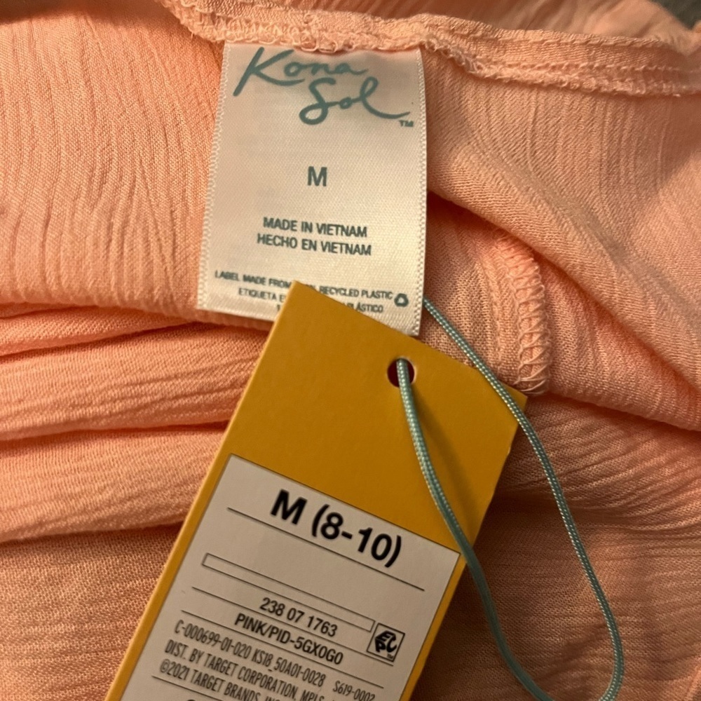 WOMEN'S Twist-Front Midi Cover Up Dress - Kona Sol new medium peach - Picture 4 of 5